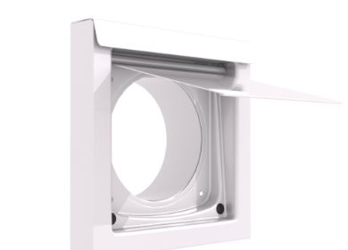 4" White Dryer Wall Vent Closure