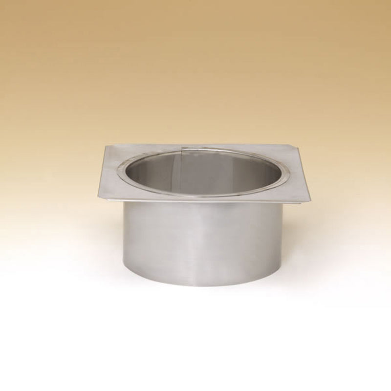 Lock-Top Round-Square Adaptor For Round Flue Tiles